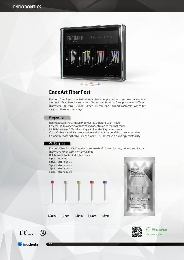 EndoArt MTA Powder & Liquid catalog page